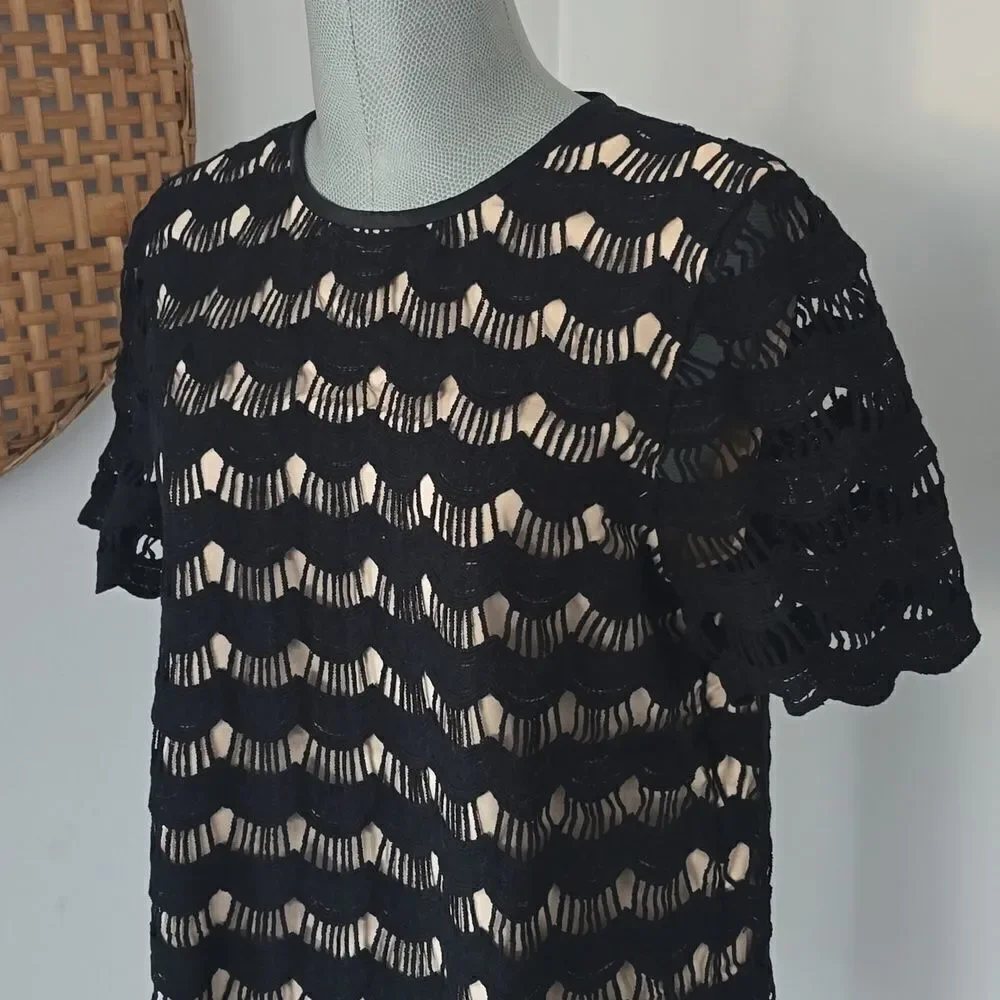 Kate Spade | Elegant Black Lace Women's Top